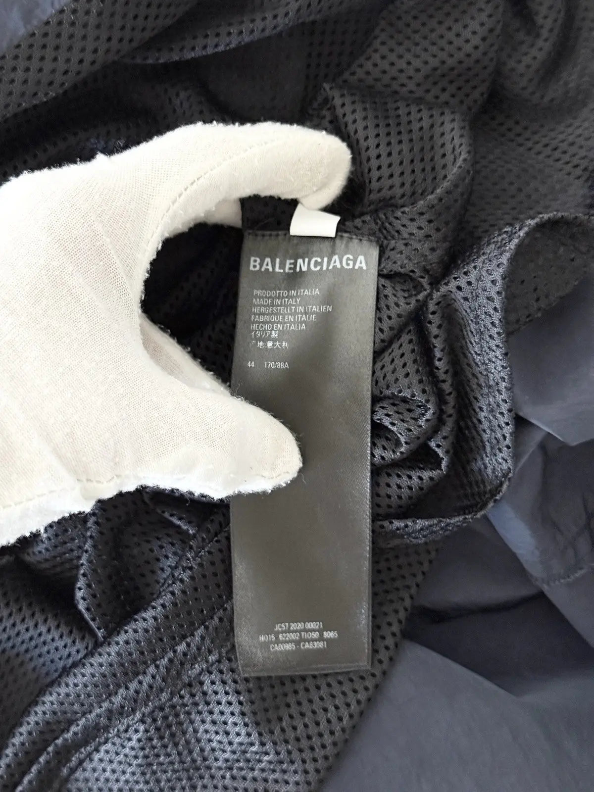 FW20 Balenciaga Credit Card Logo Windbreaker Jacket
