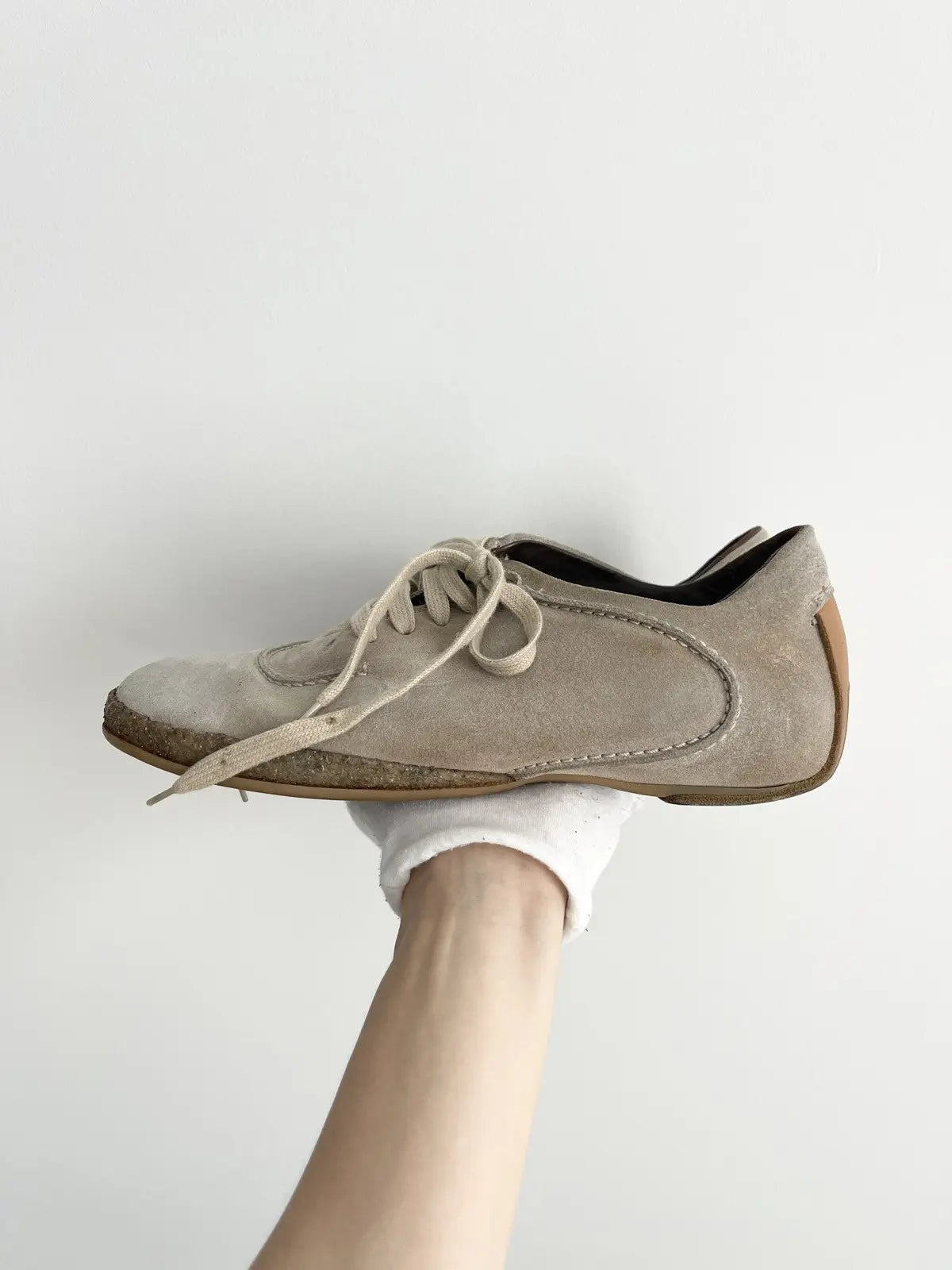 2000s Bottega Veneta Rubber Suede Low Top