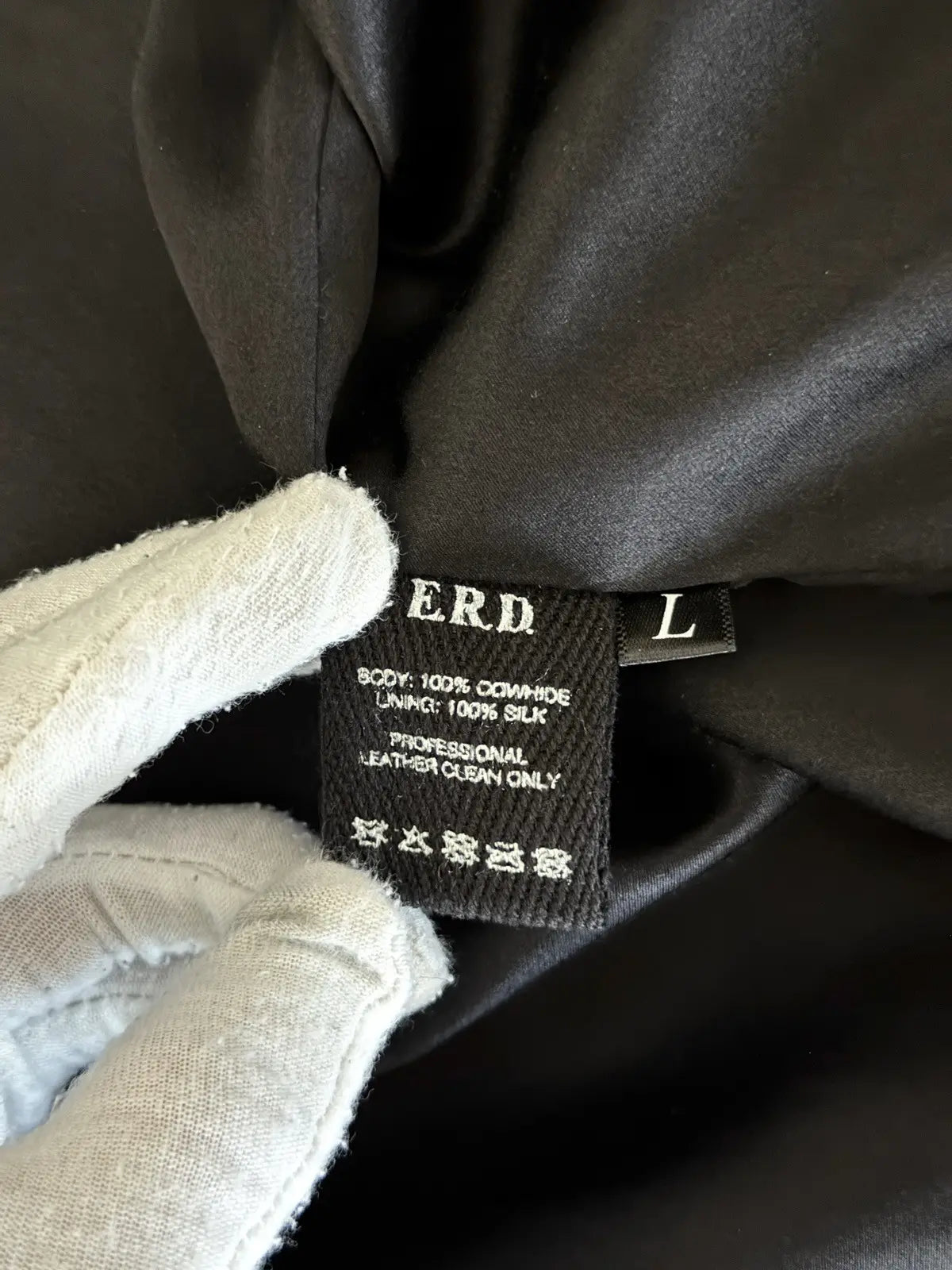 Enfants Riches Deprimes Logo Stripped Leather Jacket