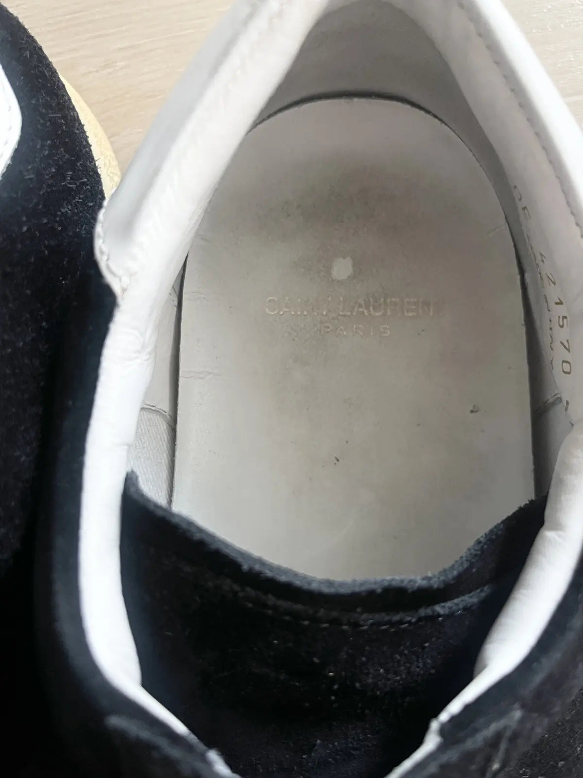 Saint Laurent SL/06 Leather Trimmed Suede Sneakers