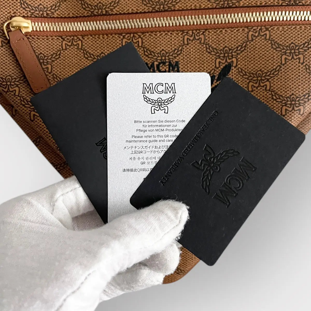 MCM Himmel Triangle Pouch Bag In Lauretos