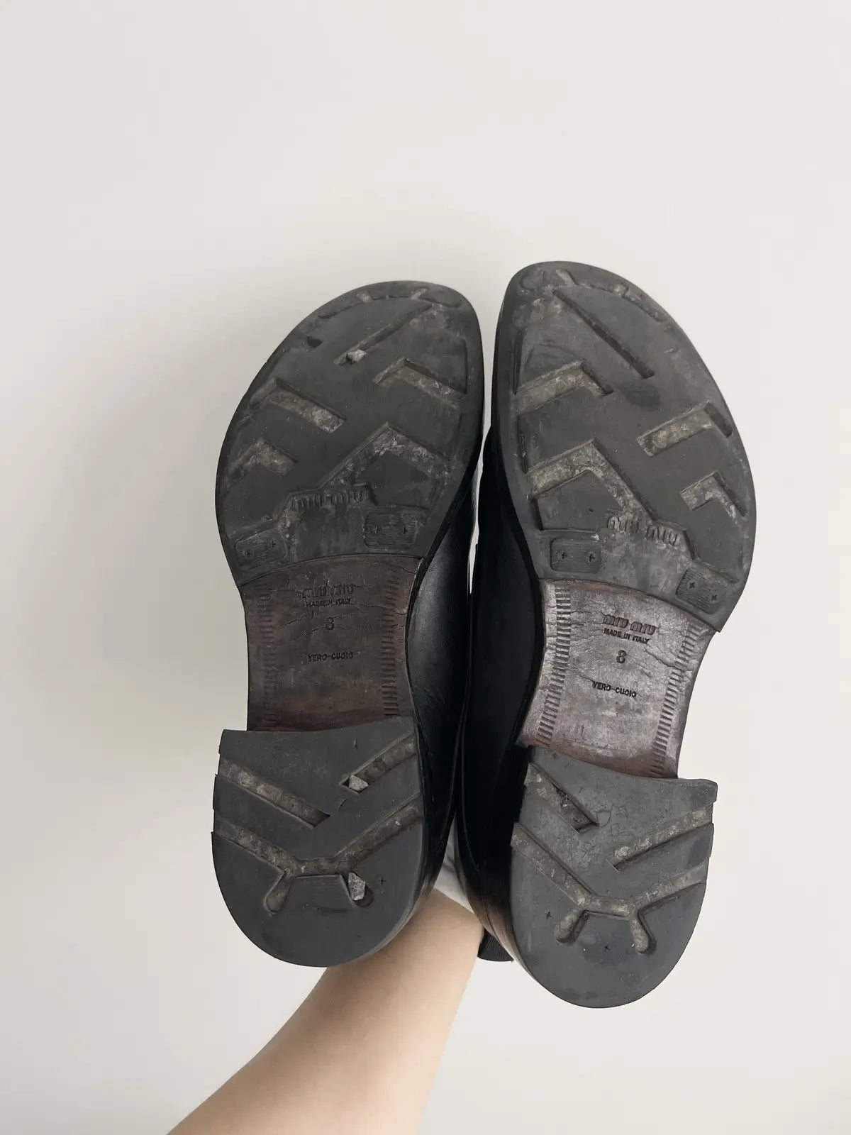 2000s Miu Miu Full Leather Derby Shoes