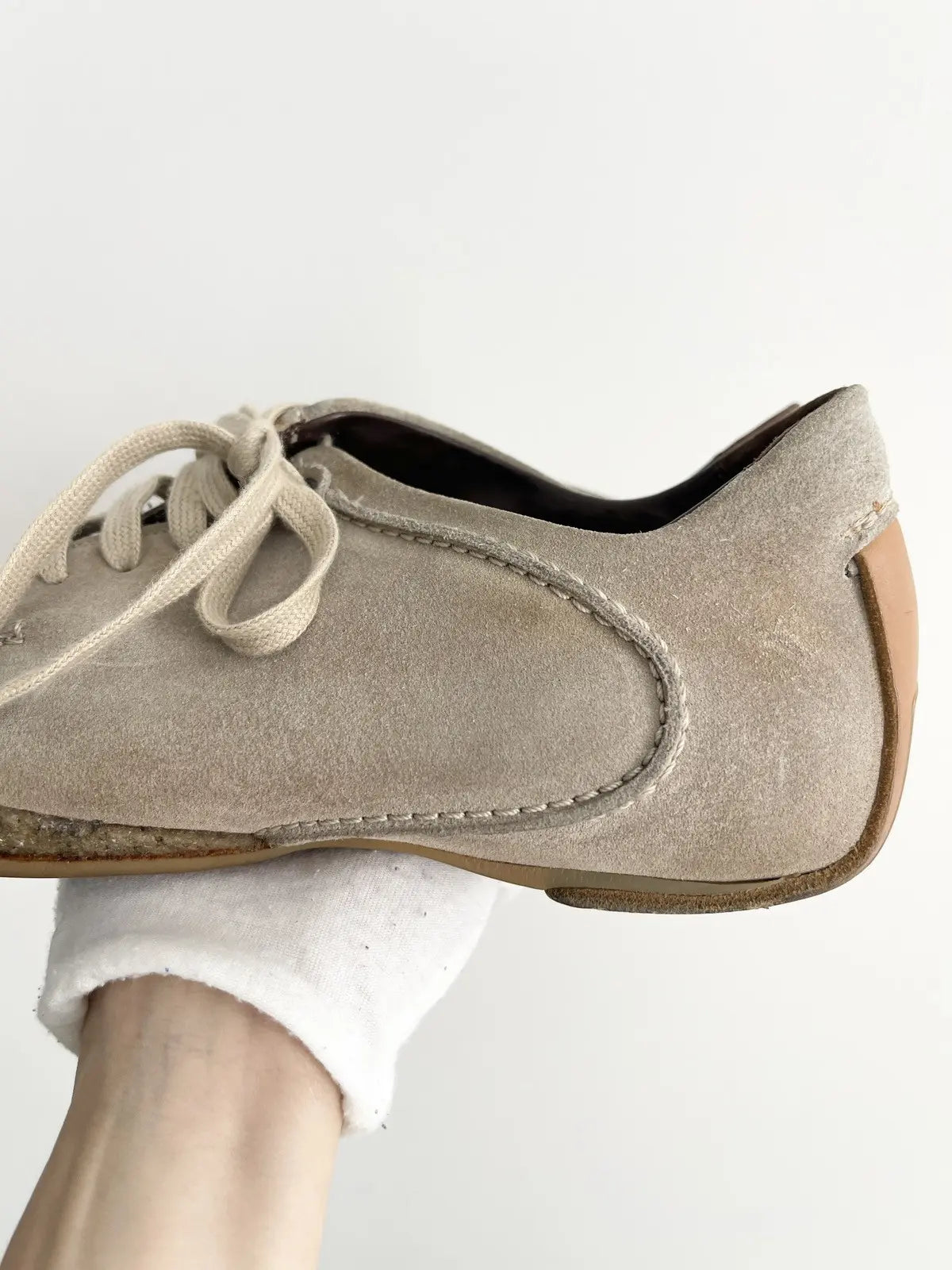 2000s Bottega Veneta Rubber Suede Low Top