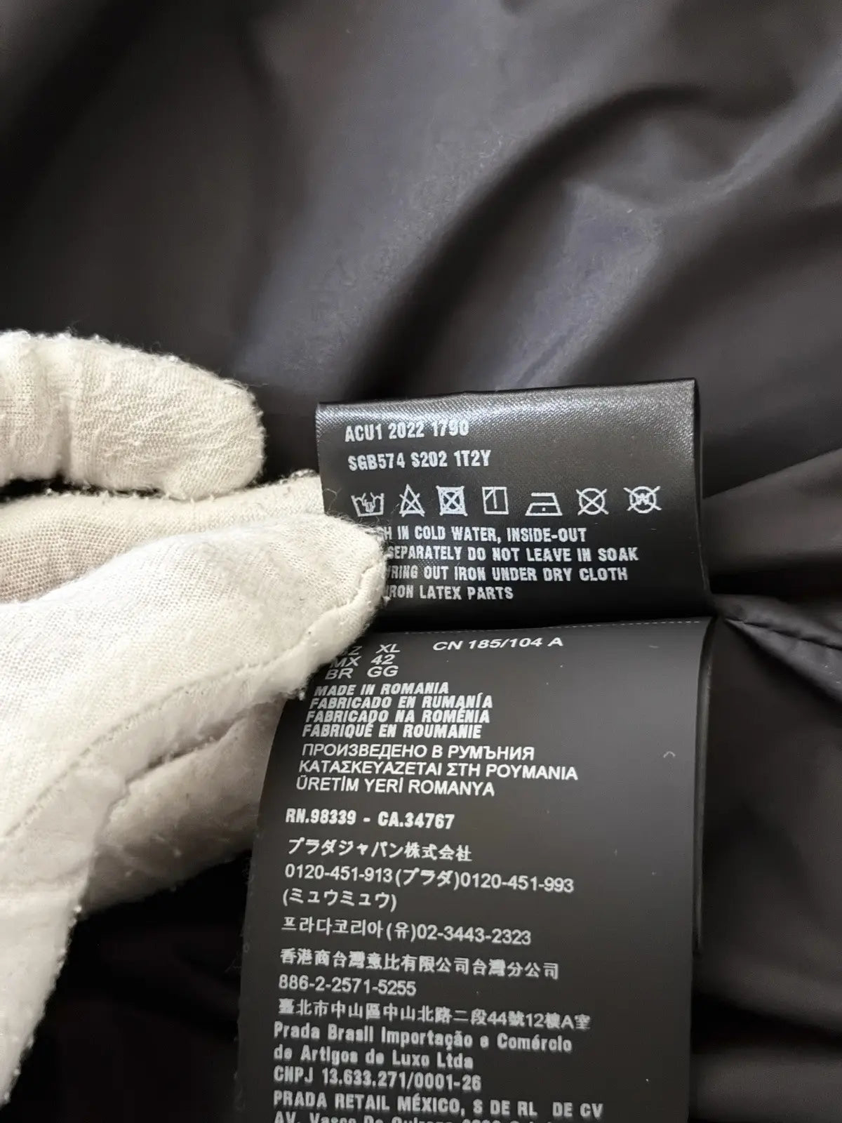 Prada Light Re-Nylon Hooded Down Jacket