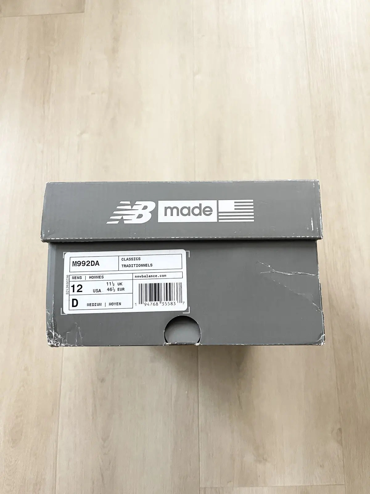 New Balance 992 Made in USA White Neon