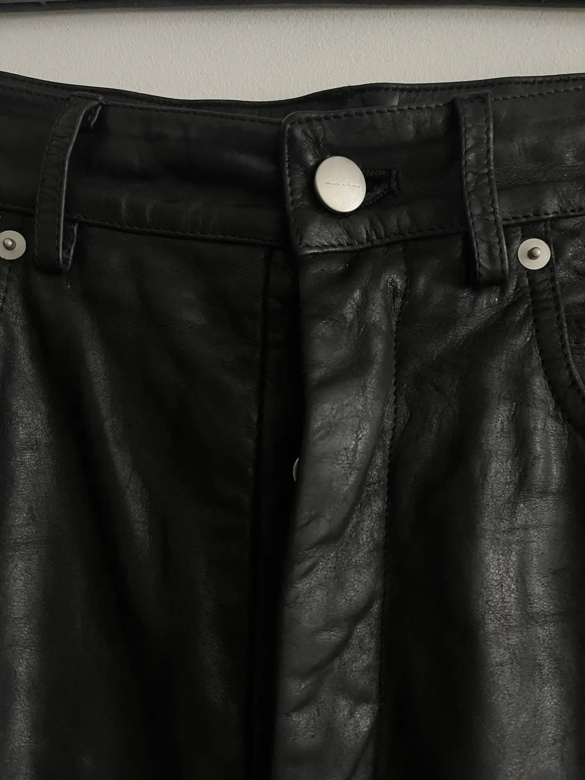 SS23 Rick Owens Calf Leather Bolan Banana Pants