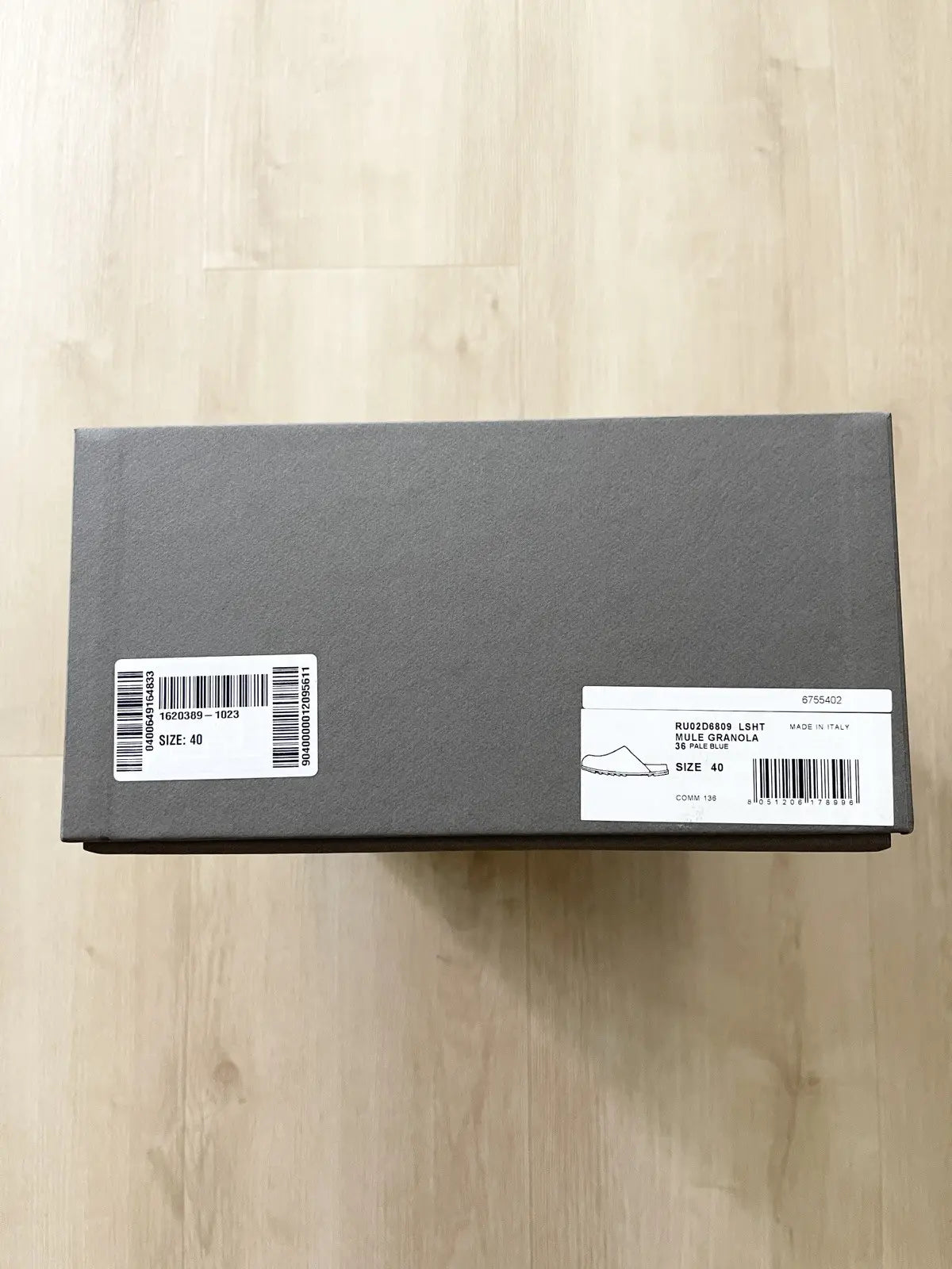 Rick Owens Shearling Mules Blue