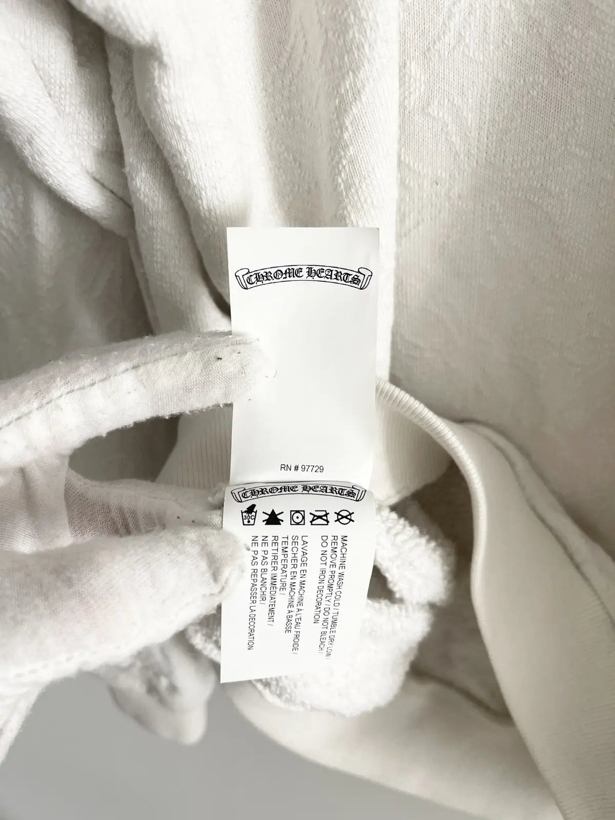 Chrome Hearts White Jacquard Cross Sweater
