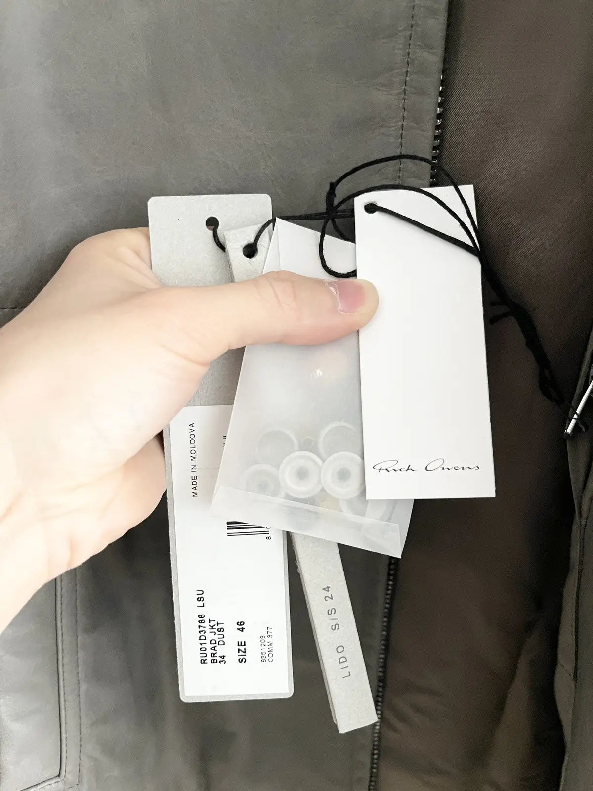 SS24 Rick Owens Brad Leather Jacket