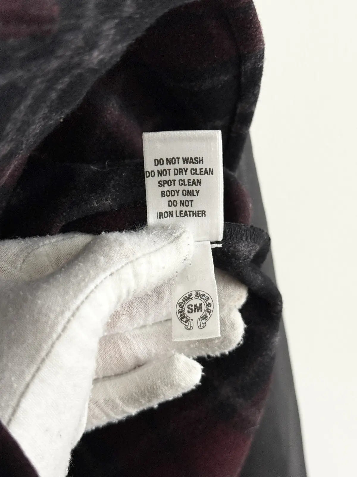 Chrome Hearts Work Dog Fleur Leather Flannel Shirt