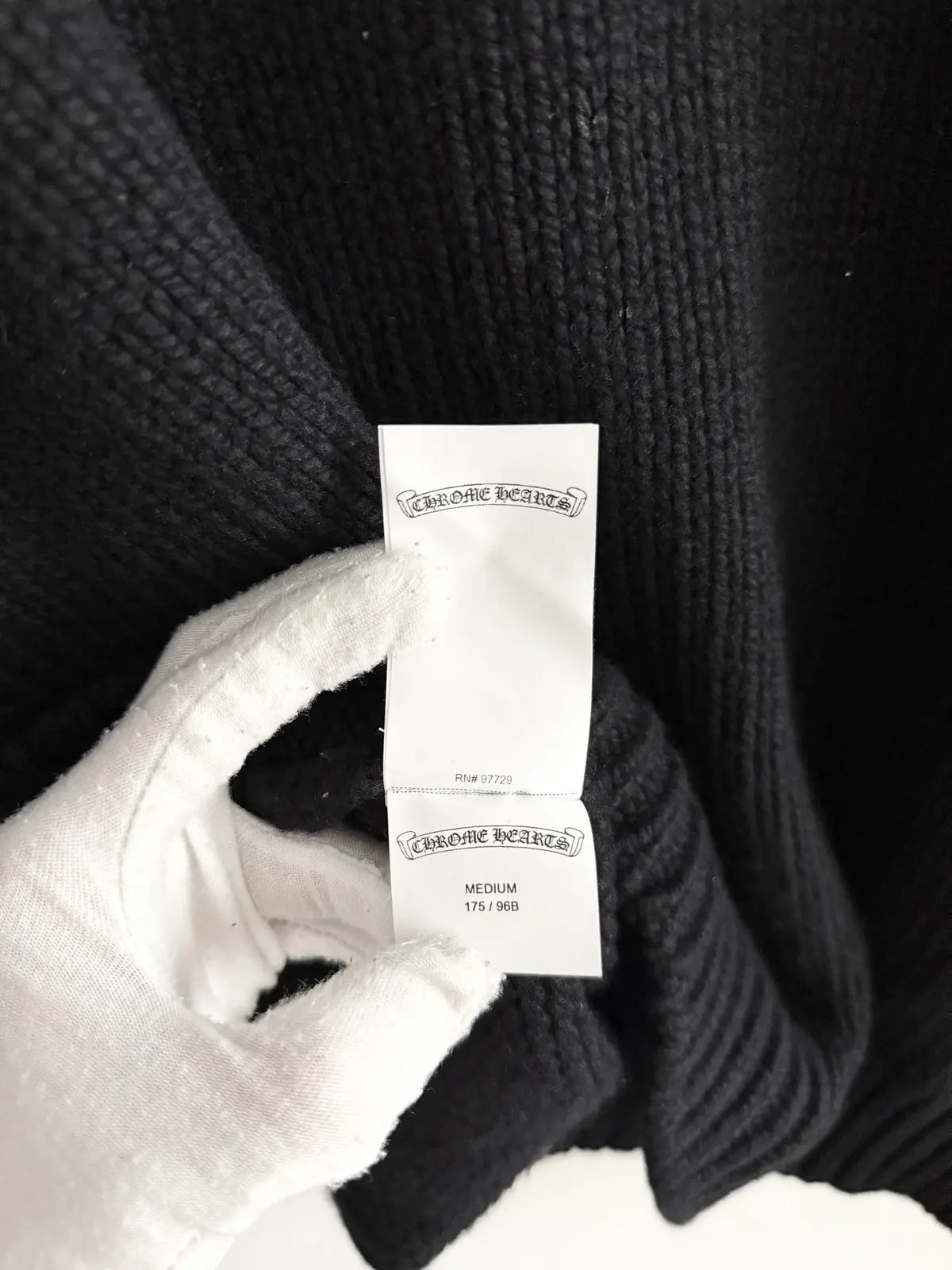 Chrome Hearts Cashmere Double Leather Patch Sweater