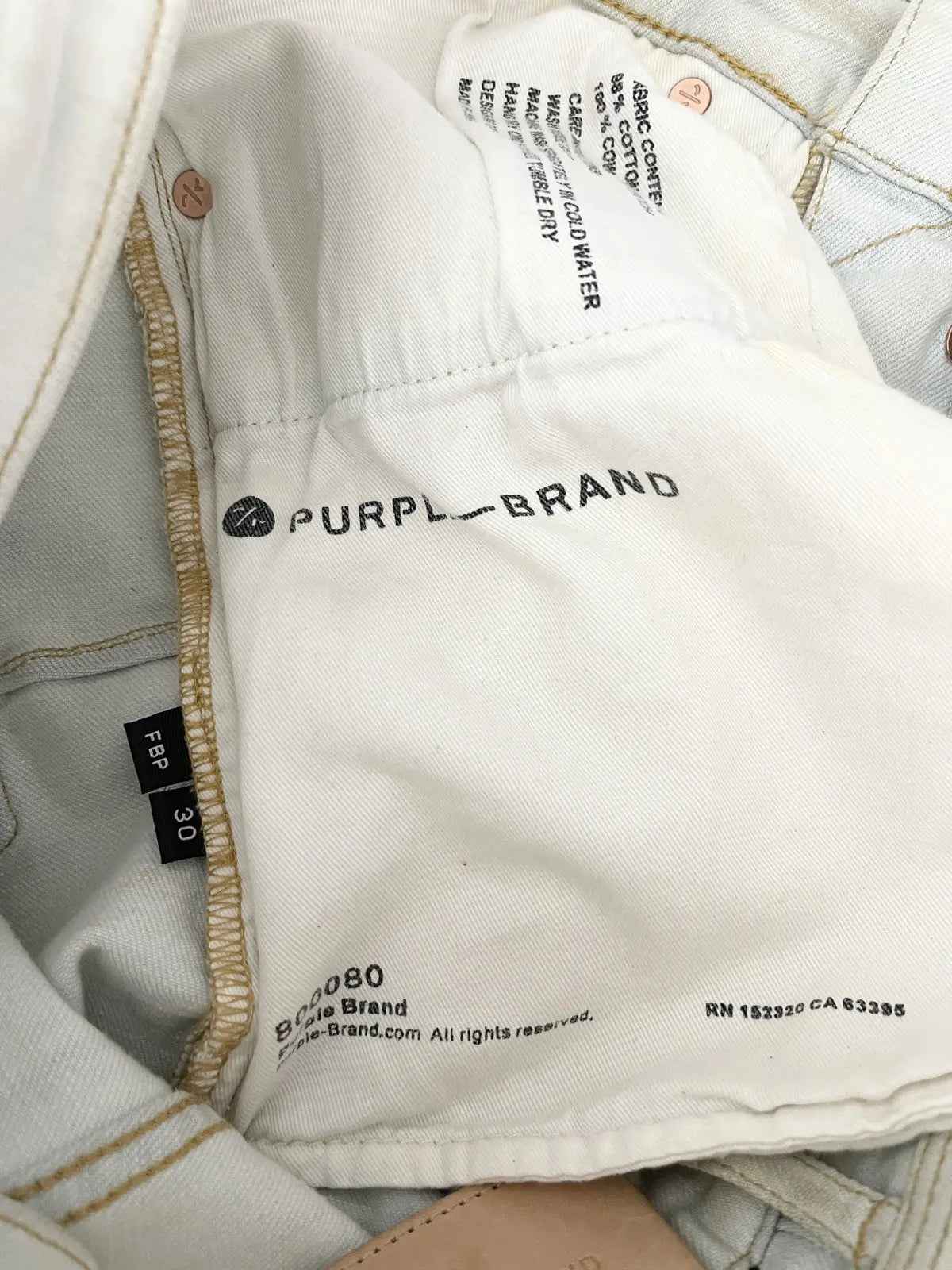 Purple Brand Distressed Boro Paint Jeans