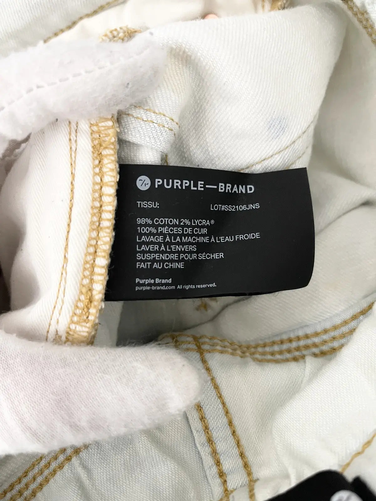 Purple Brand Distressed Boro Paint Jeans