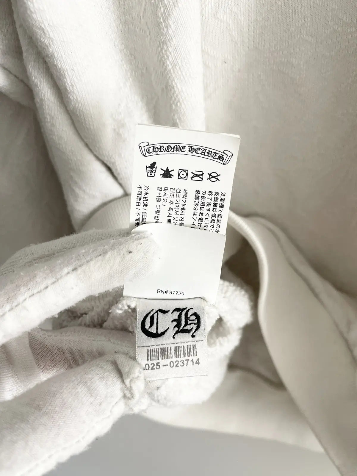 Chrome Hearts White Jacquard Cross Sweater