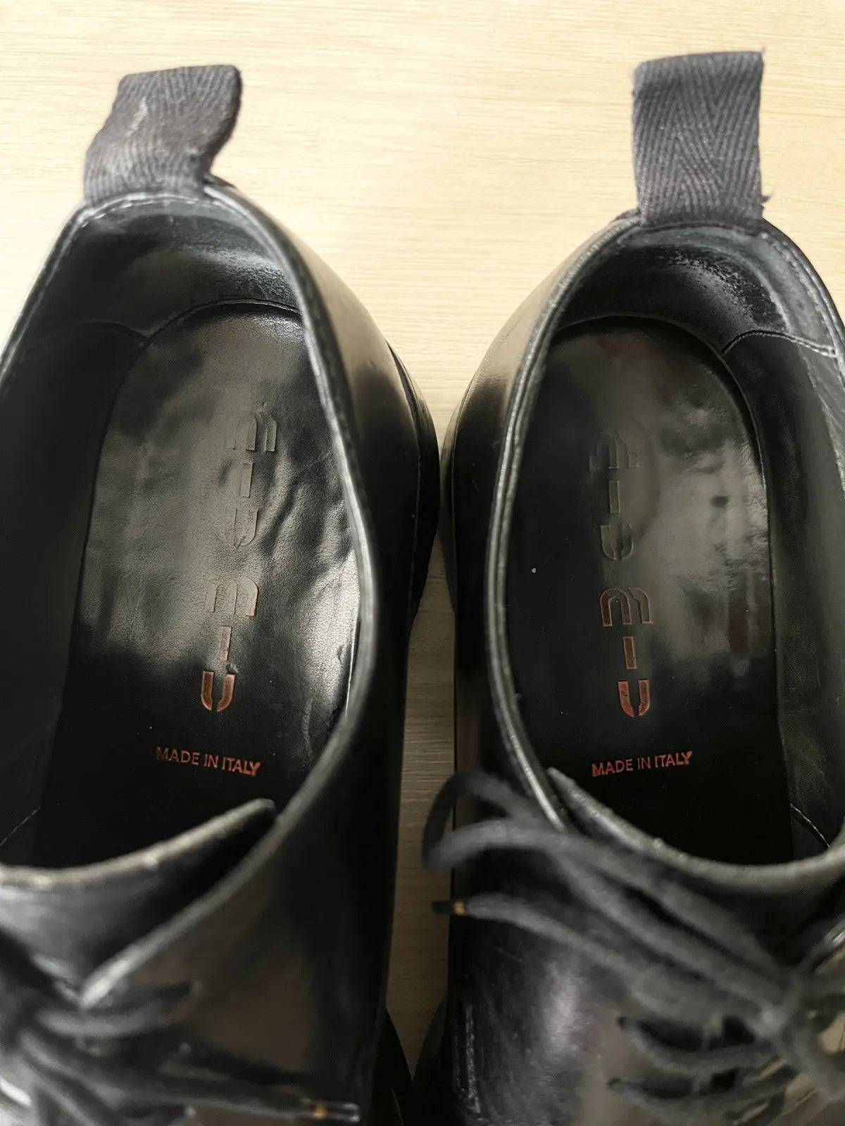 2000s Miu Miu Full Leather Derby Shoes