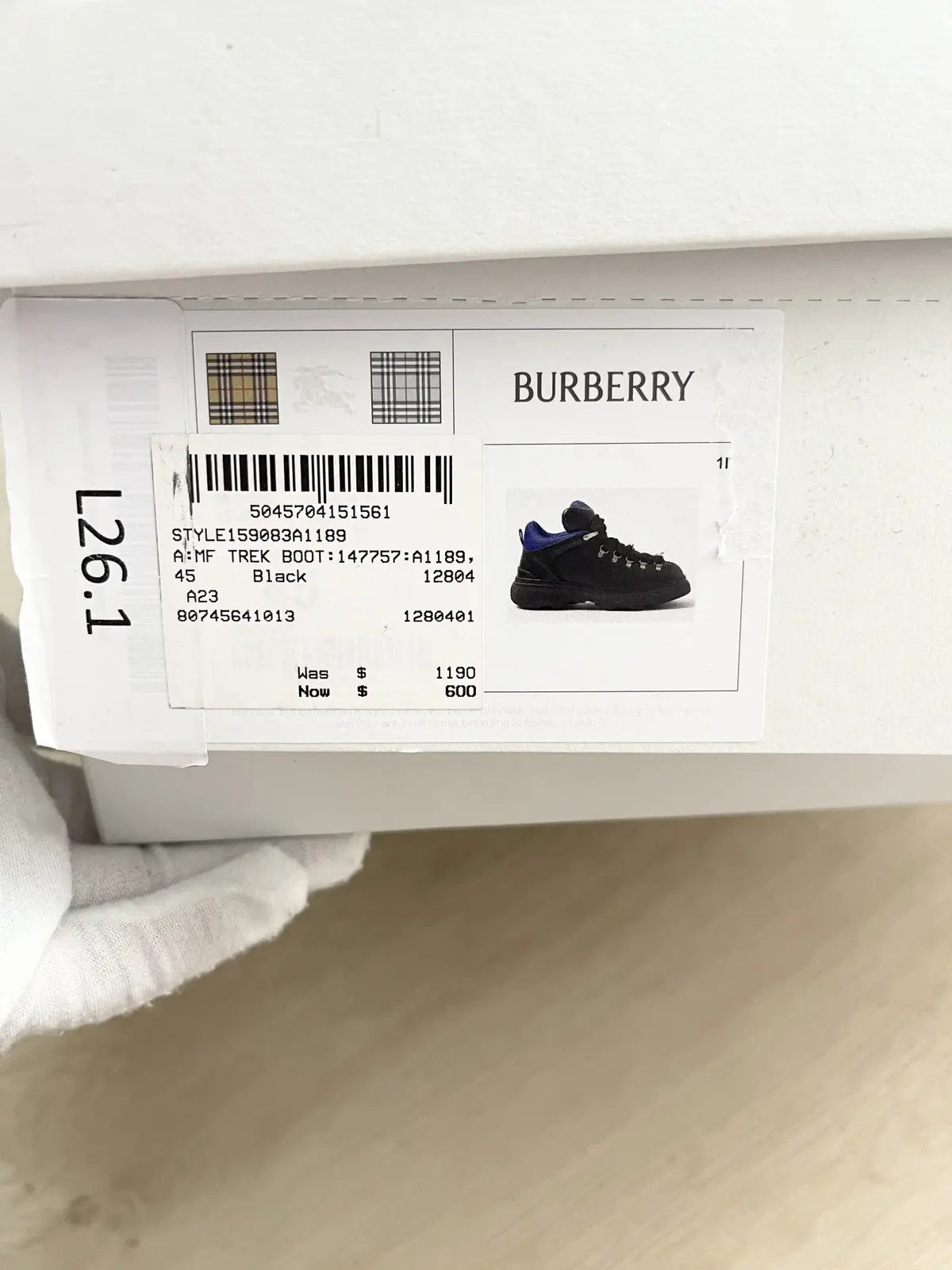 Burberry "Trek Boot" Leather Hiking Boots