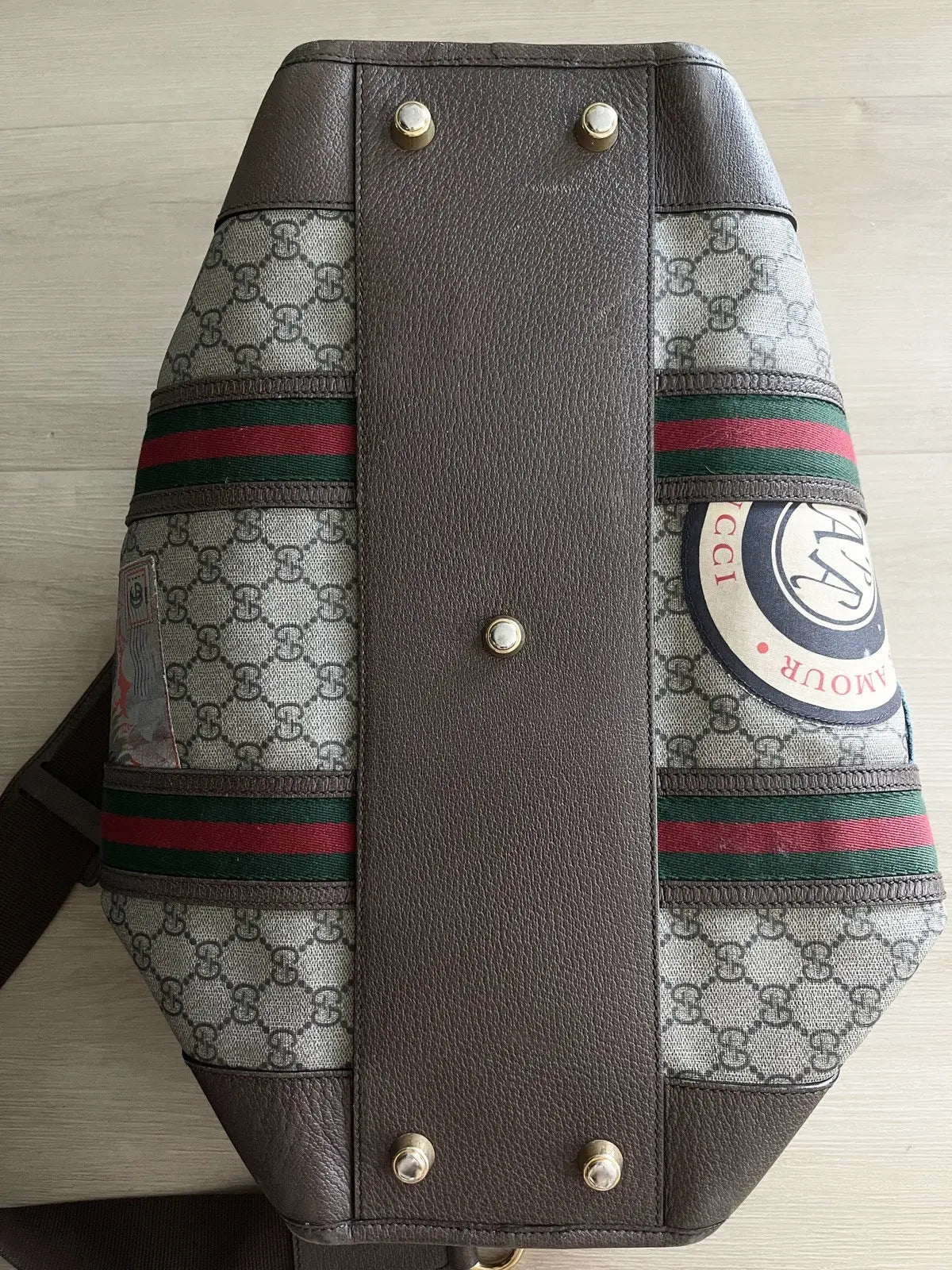 Gucci GG Supreme Monogram Courrier Medium Duffle Bag