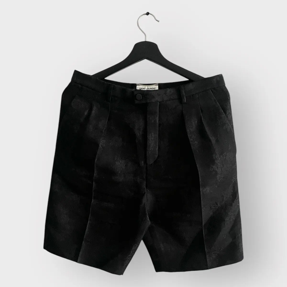 Saint Laurent Floral Jacquard High-Rise Shorts