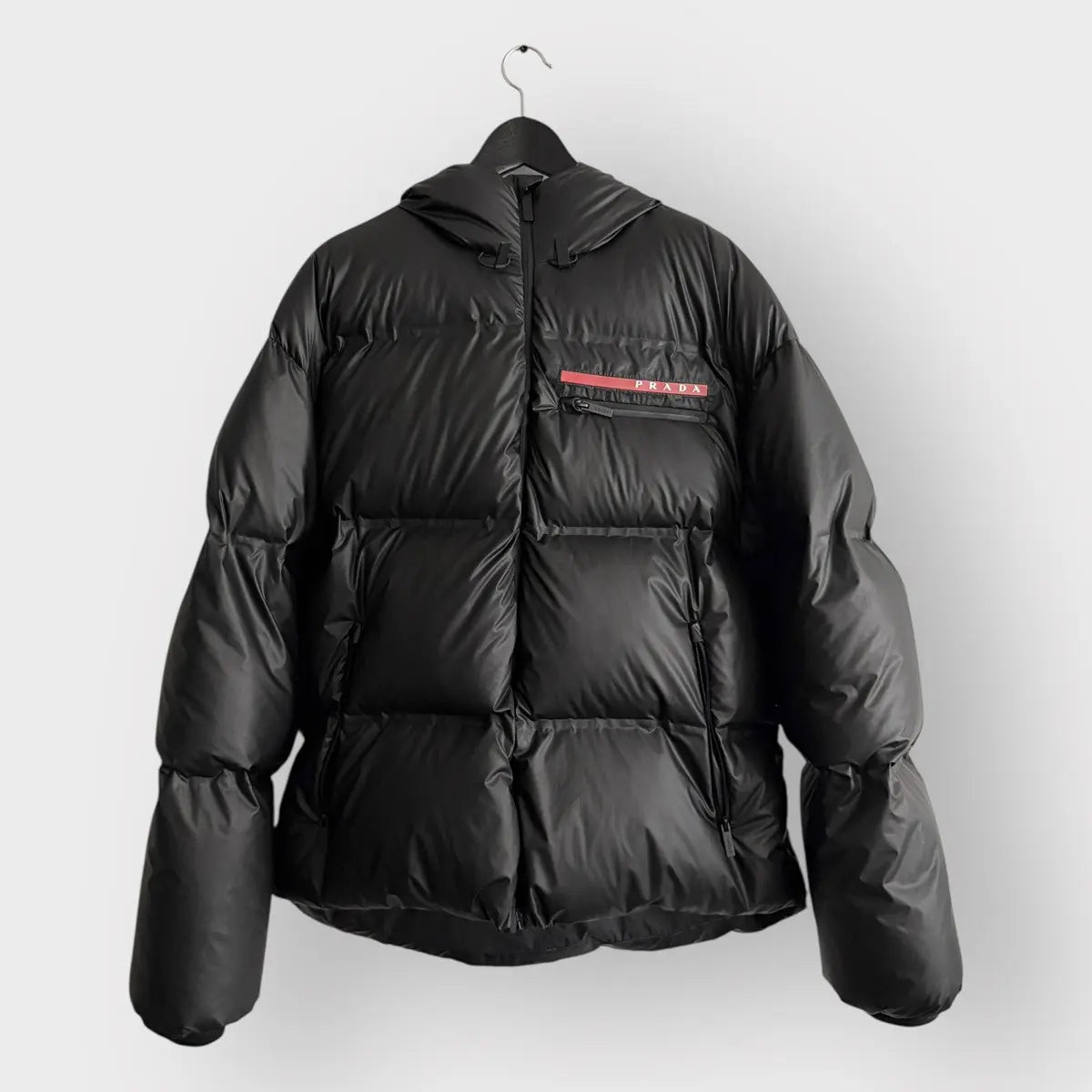 Prada Light Re-Nylon Hooded Down Jacket