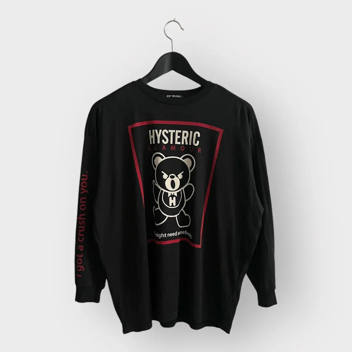 00s Hysteric Glamour Angry Bear Needs Somebody LS Tee