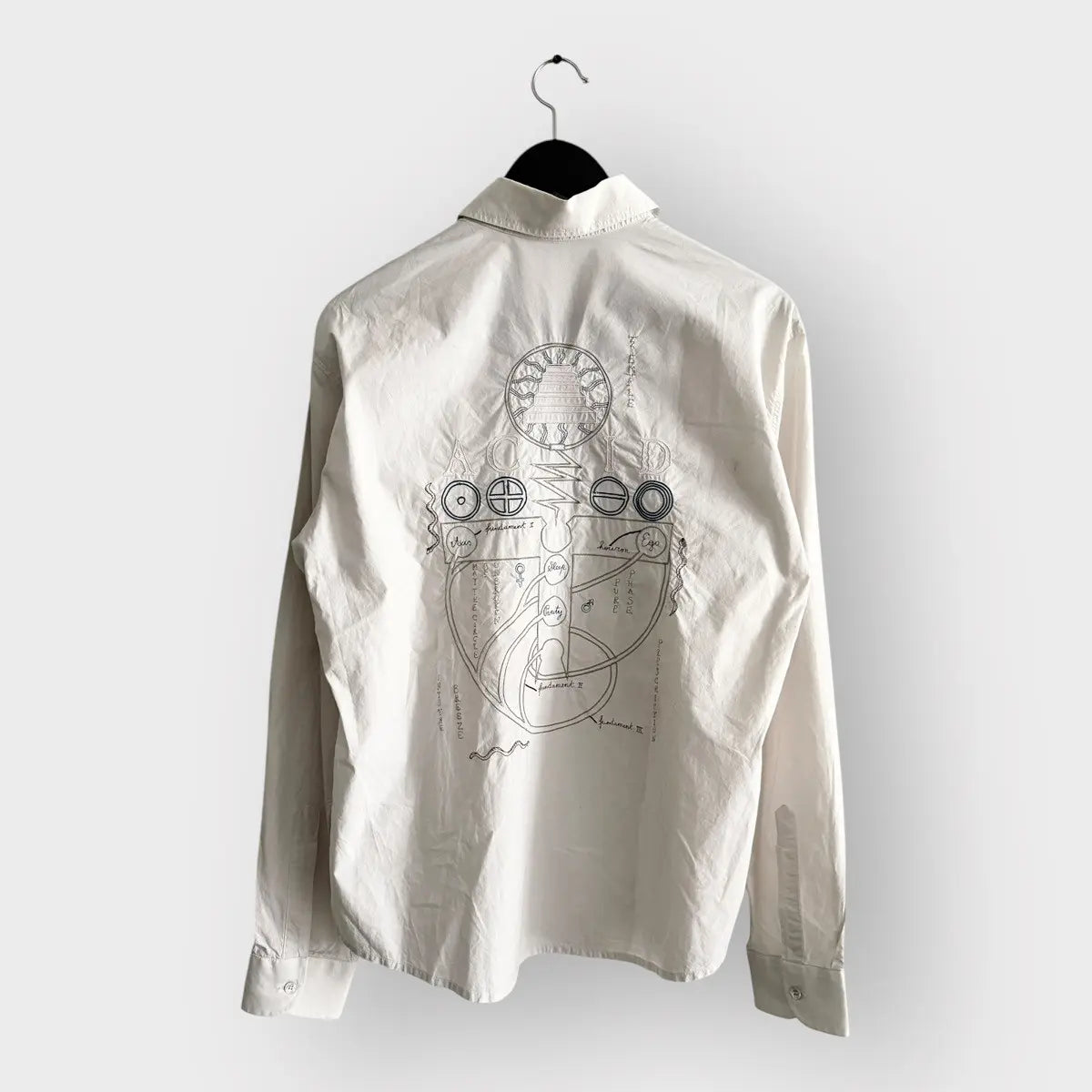 SS04 Raf Simons Acid Embroidered Shirt