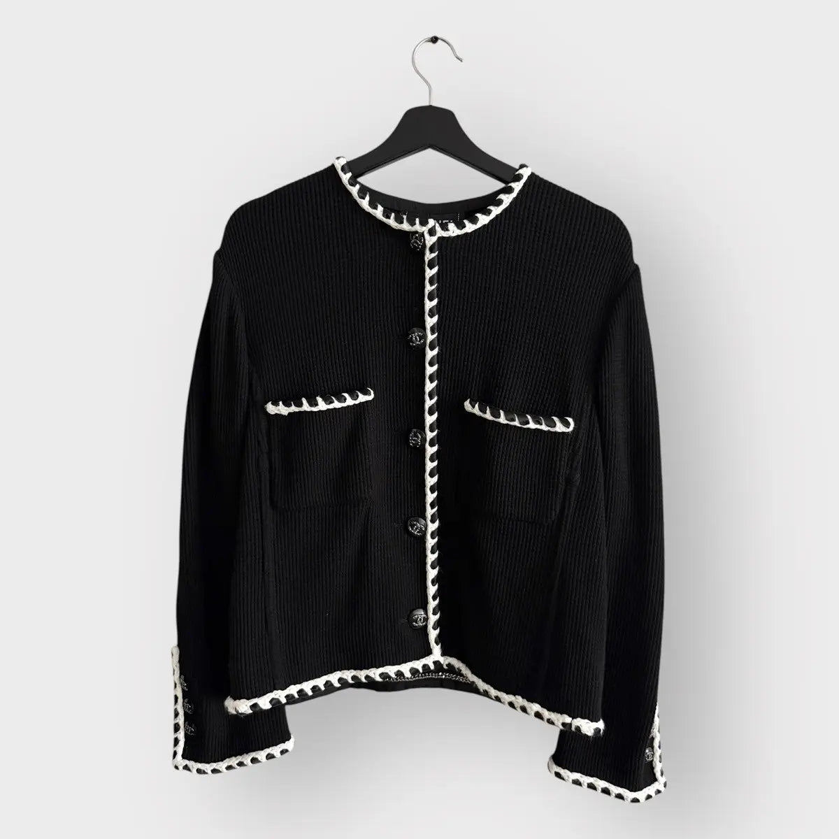 CHANEL 21C Black Jacket with Braided Trim