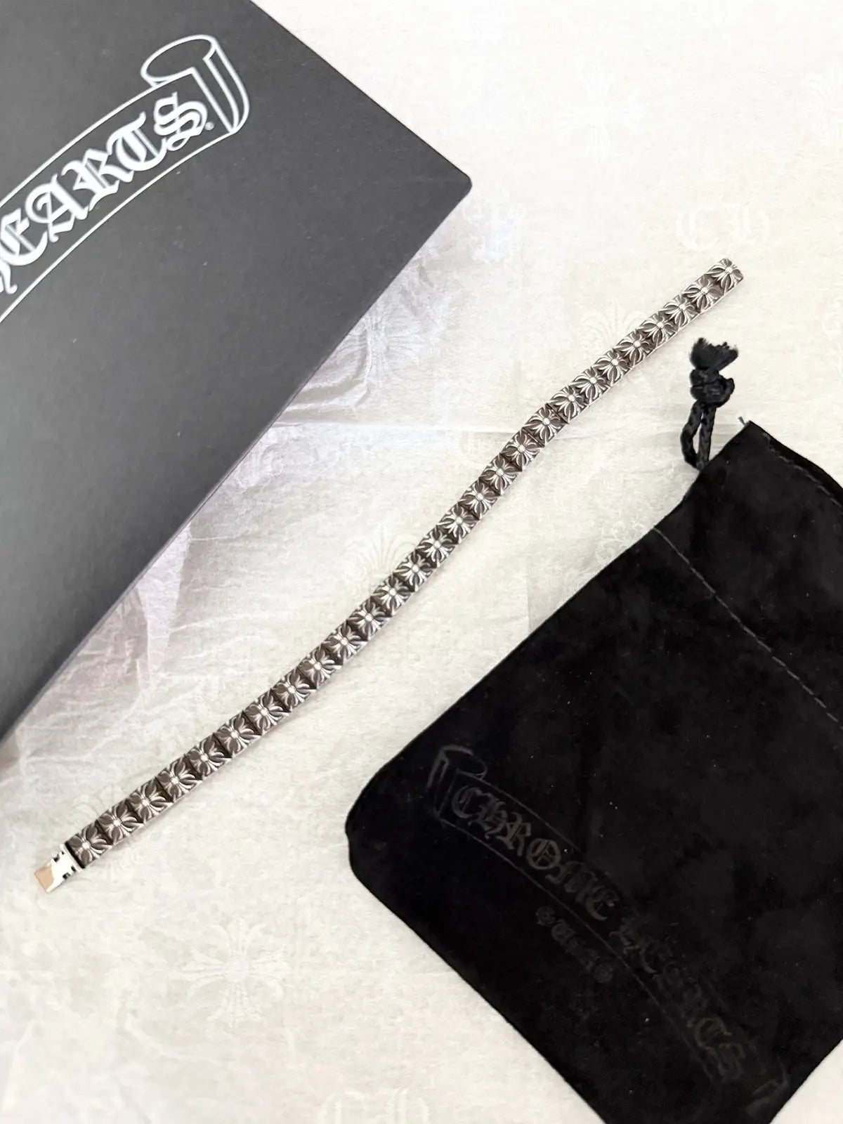 Chrome Hearts Pyramid Plus Small Link Bracelet - 7”