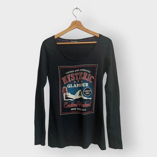 2000s Hysteric Glamour Nude Girl Endless WKND LS Tee