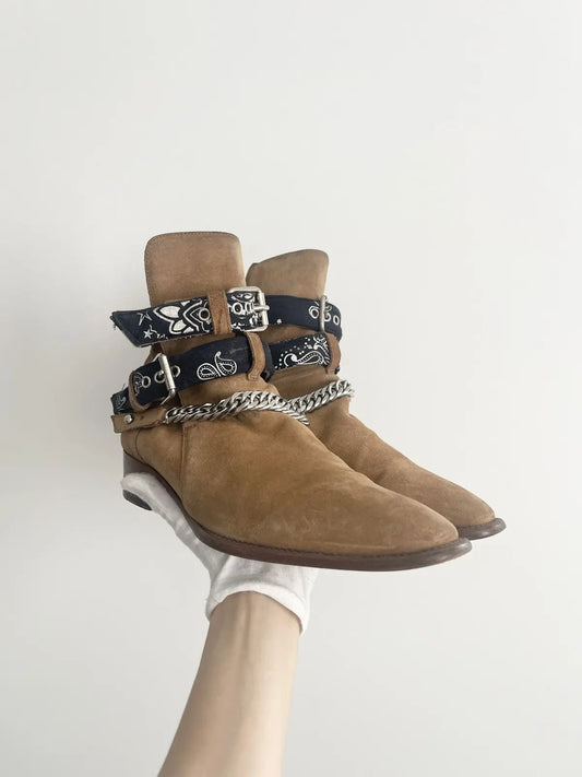 AMIRI Buckle Suede Ankle Boot
