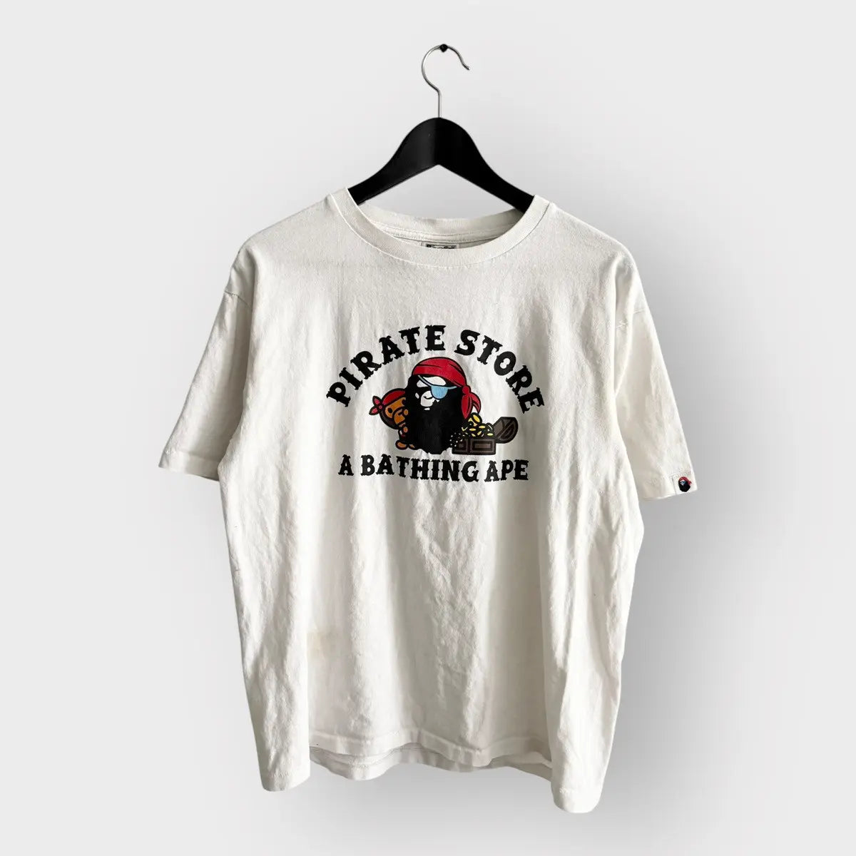 2000s Bape Pirate Bape Treasure College Logo Tee