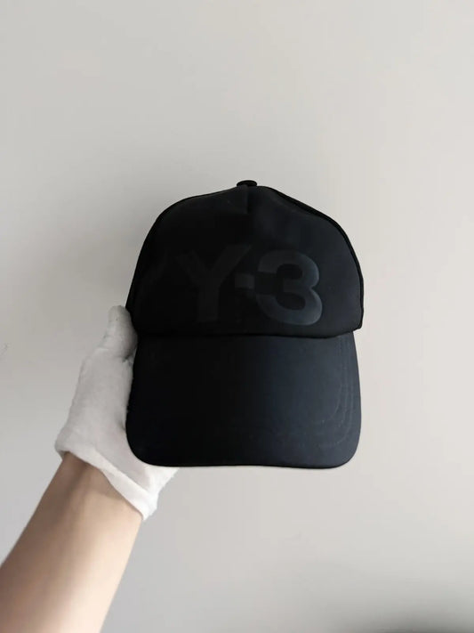 Y3 Triple Black Jumbo Logo Hat