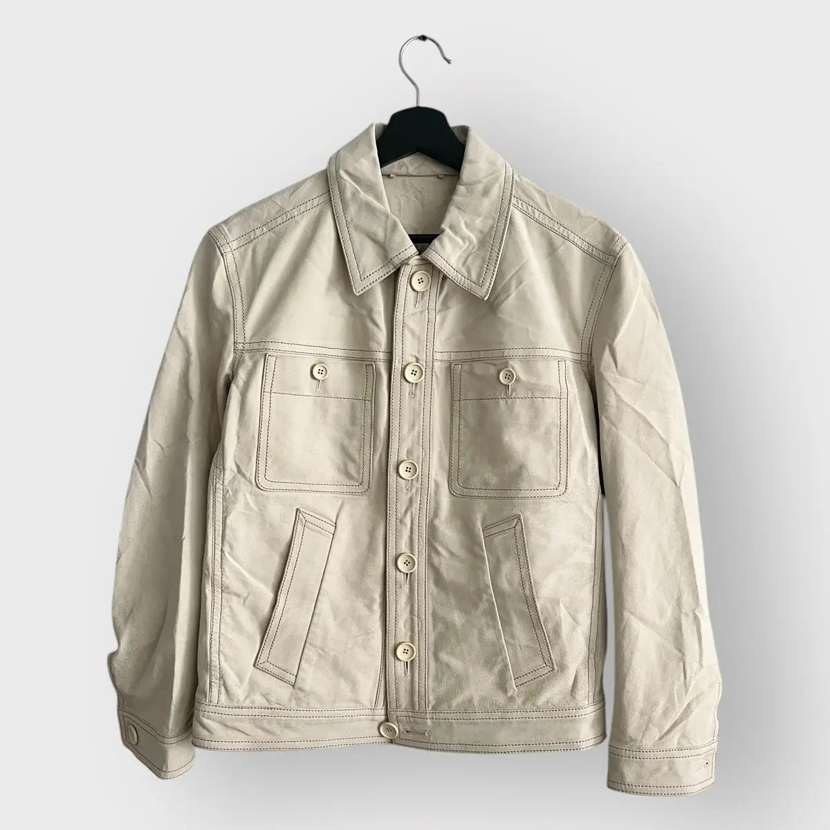 Louis Vuitton Leather Denim Jacket