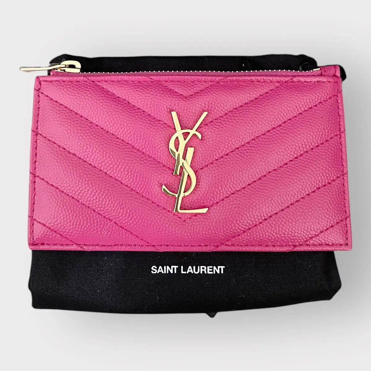 Saint Laurent Cassandre Matelassé Leather Card Holder