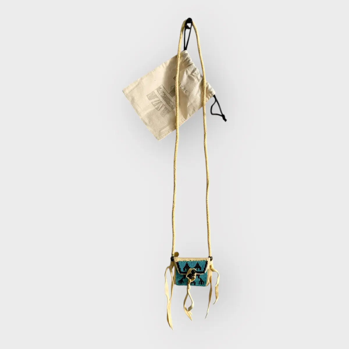 Kapital Deer Leather Pueblo Charm Pouch Necklace