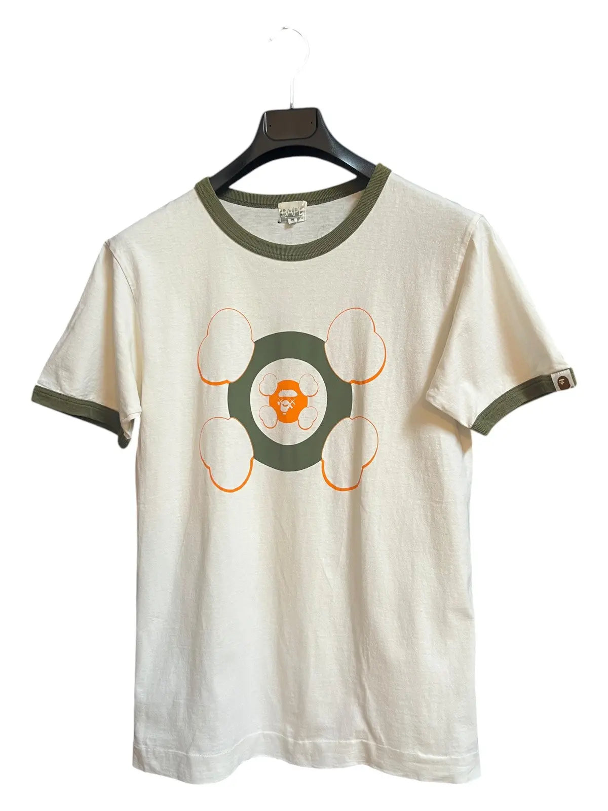 2000s Bape x Kaws Logo Head Ringer Tee