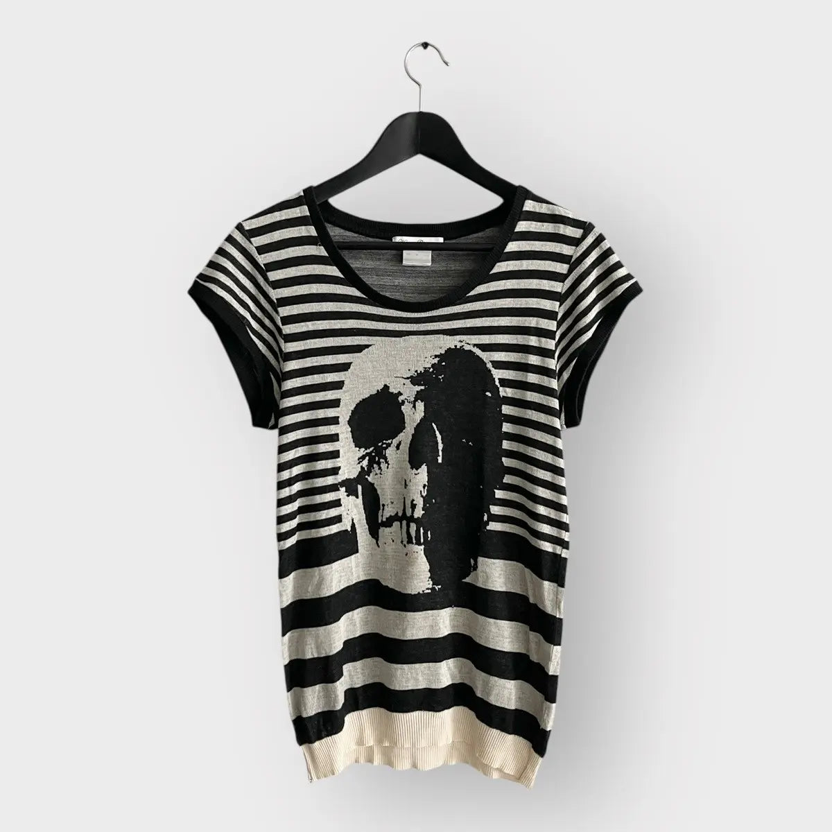 1990s Hysteric Glamour Jumbo Skull Knit Tee