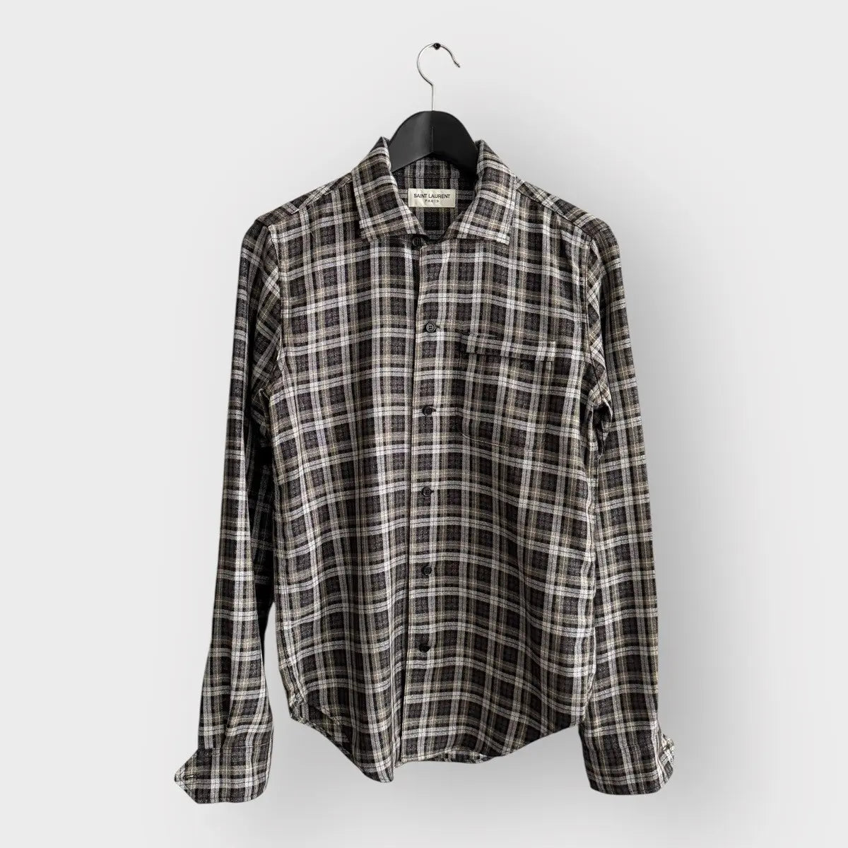 Saint Laurent Hedi Flannel Button Up Shirt