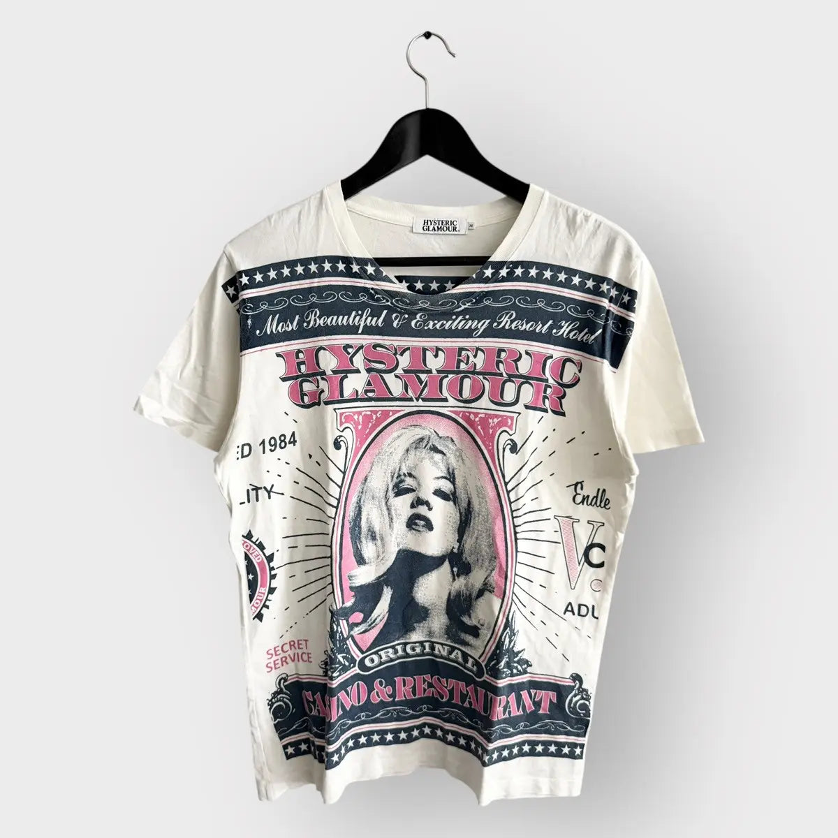 2000s Hysteric Glamour USA Dollar Bill Girl Tee