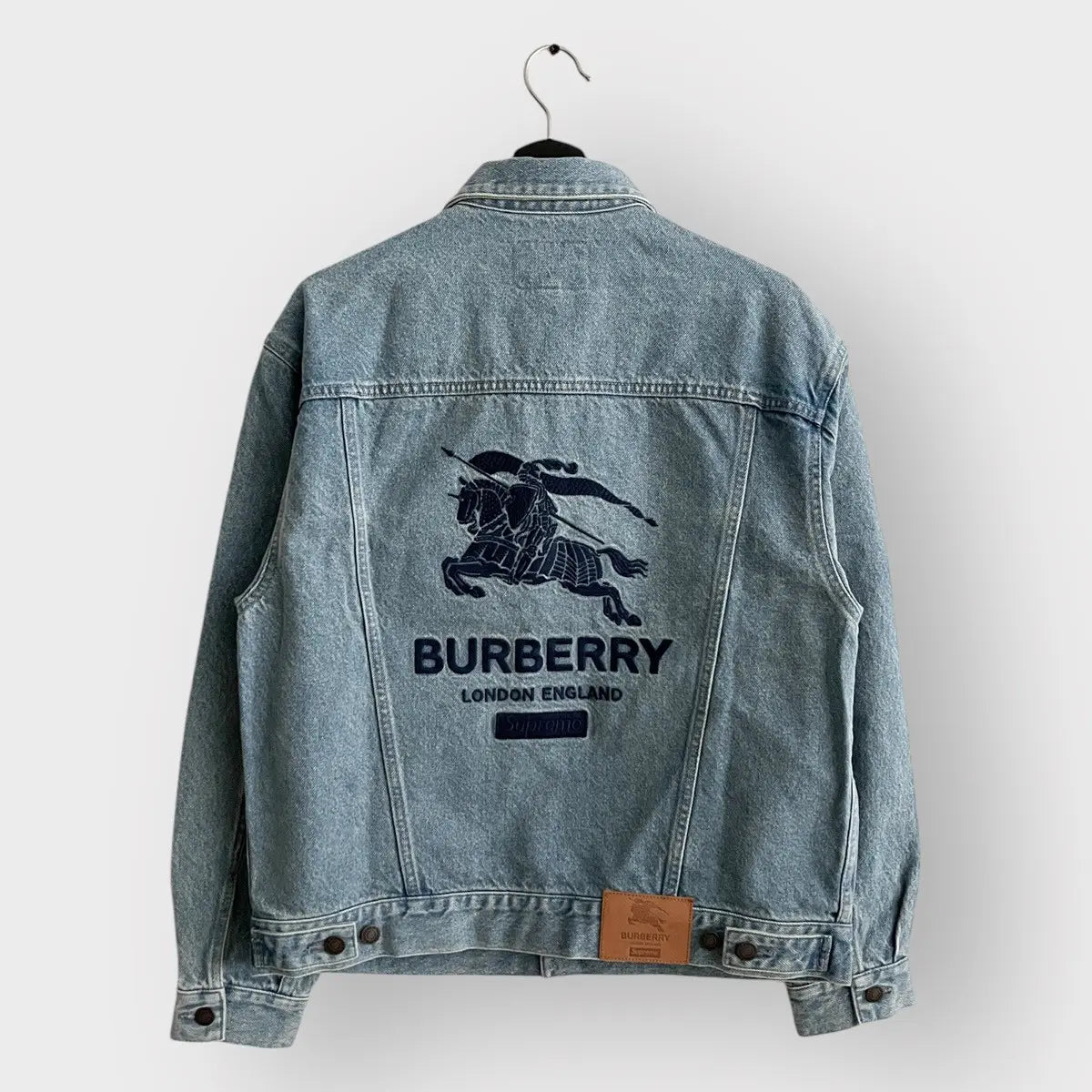 2022 Supreme x Burberry Denim Trucker Jacket
