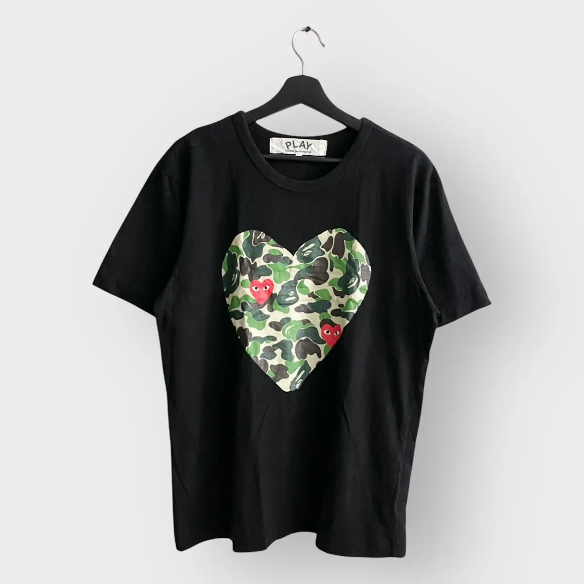 2012 Bape x CDG Play Heart Logo Tee