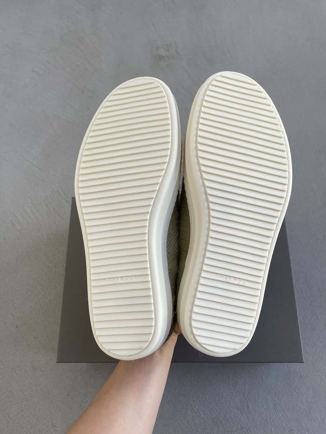 Rick Owens FW23 Vintage Sneakers Acid Pony Hair