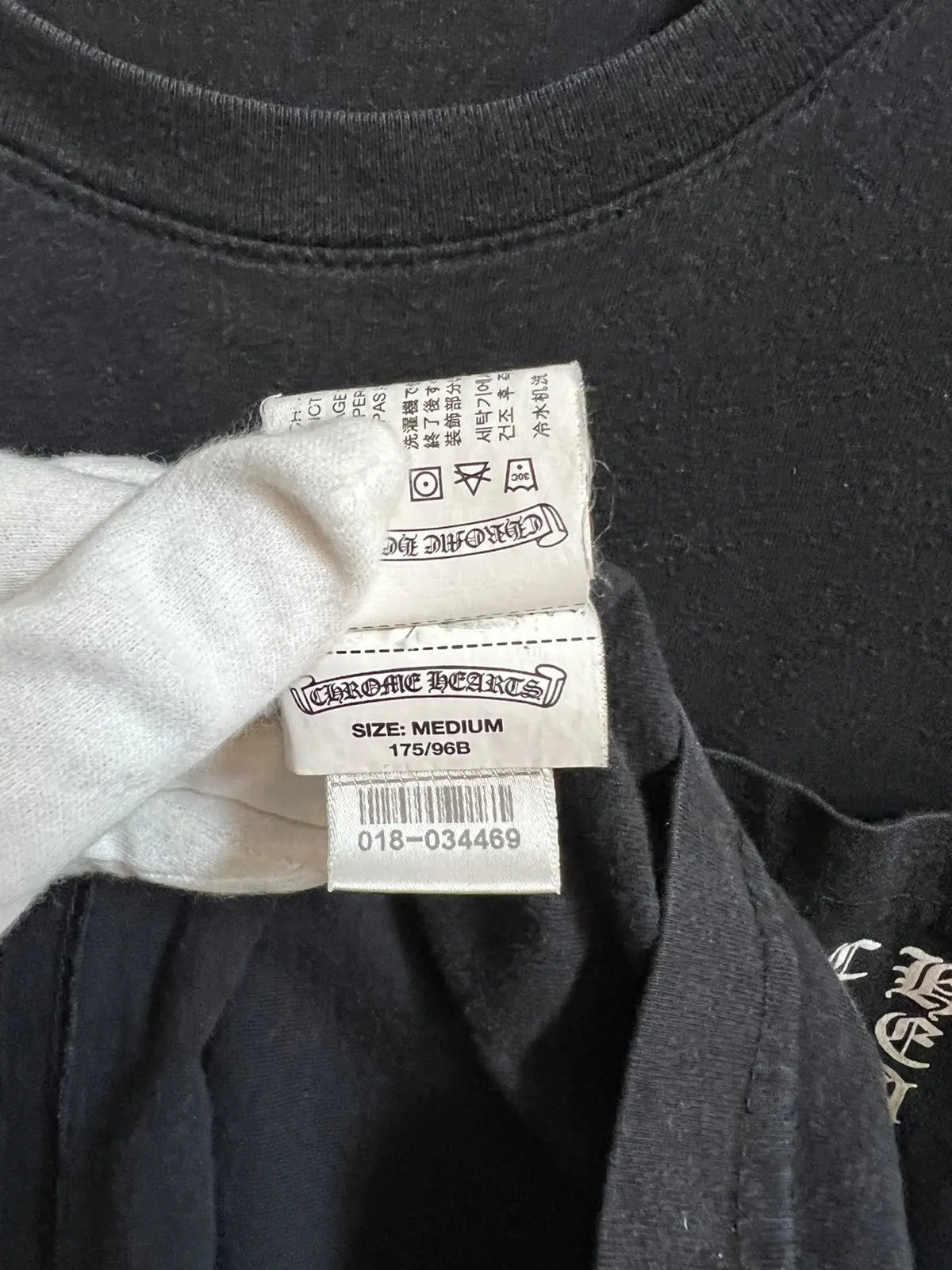 Chrome Hearts Fuck You Eye Chart Scripts Pocket Tee
