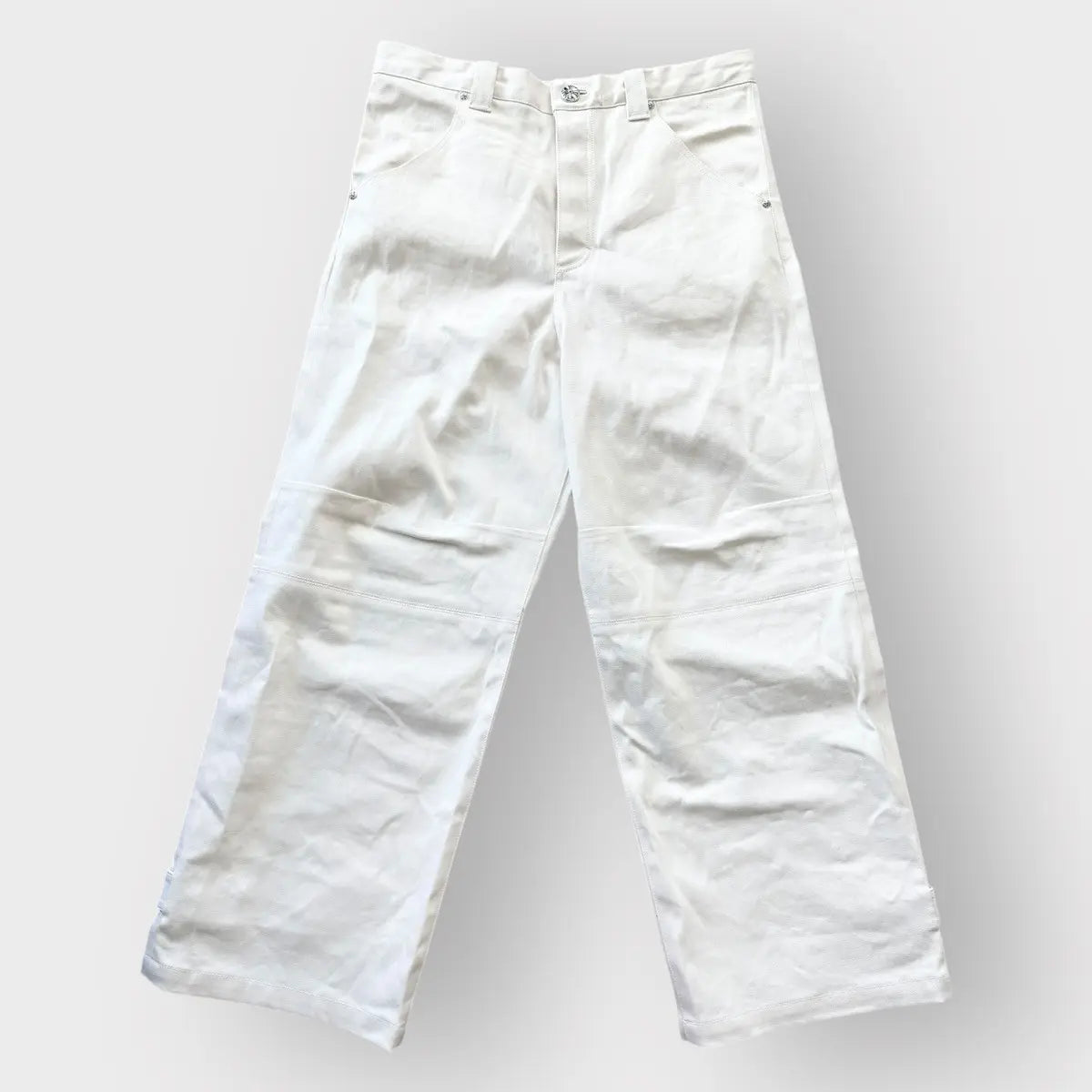 Chrome Hearts Wide Leg Pants with Leather Strap