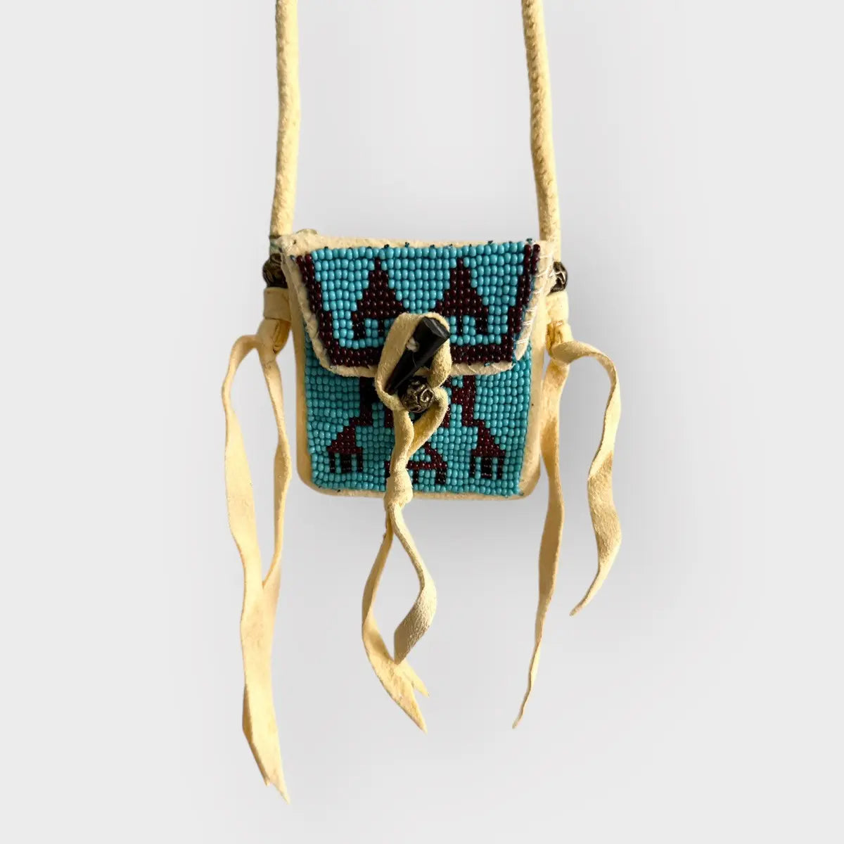 Kapital Deer Leather Pueblo Charm Pouch Necklace