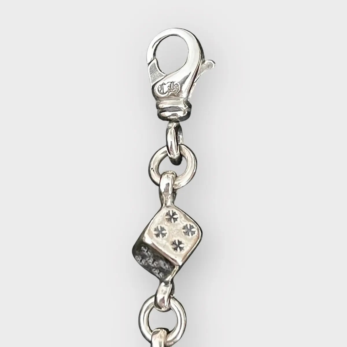 Chrome Hearts 925 Silver Dice Bracelet - 10 Links