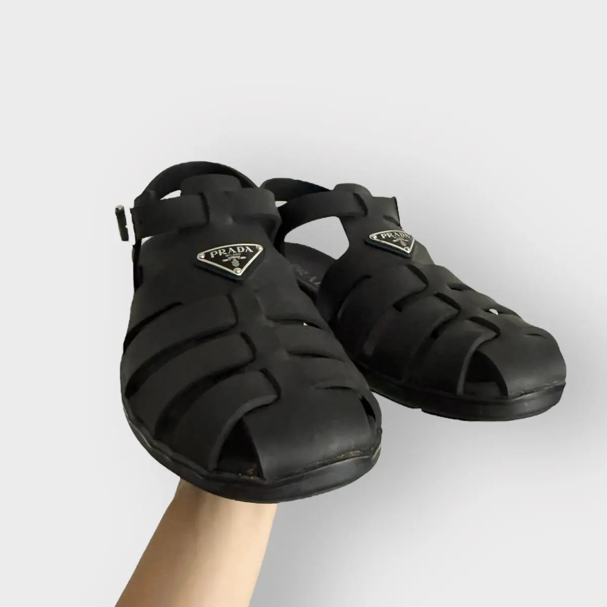 Prada Rubber Fisherman Sandals