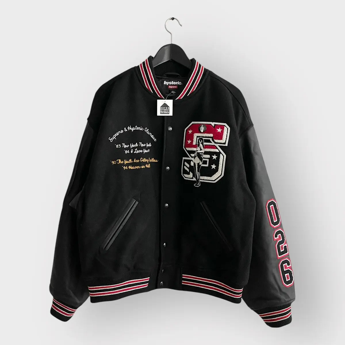 2024 Supreme x Hysteric Glamour Smoke Varsity Jacket