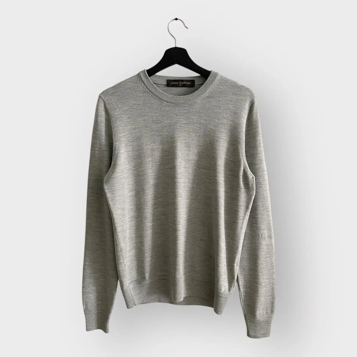 Louis Vuitton Lambskin Leather Patch Logo Sweater