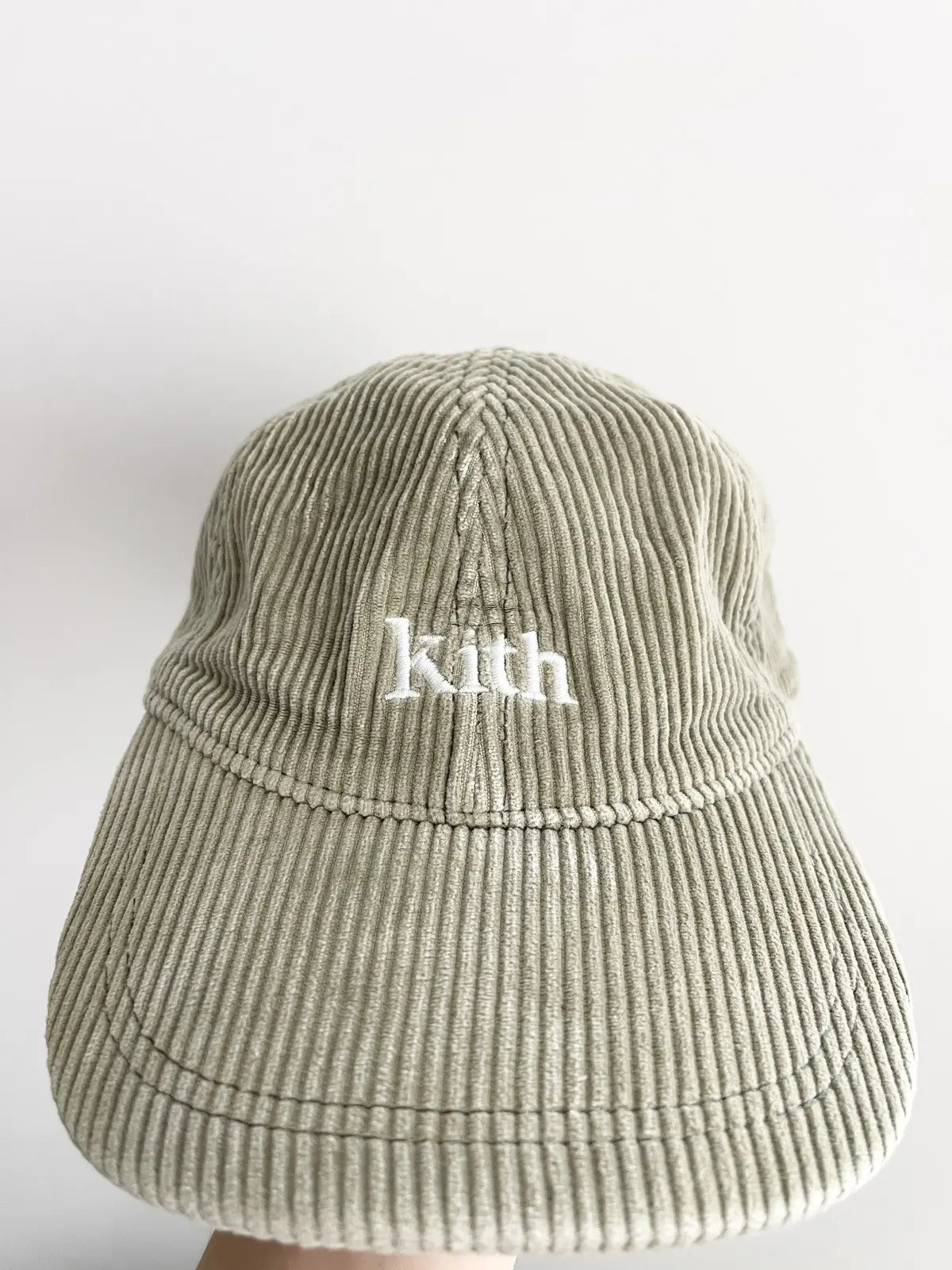 KITH Logo Corduroy Hat in Green