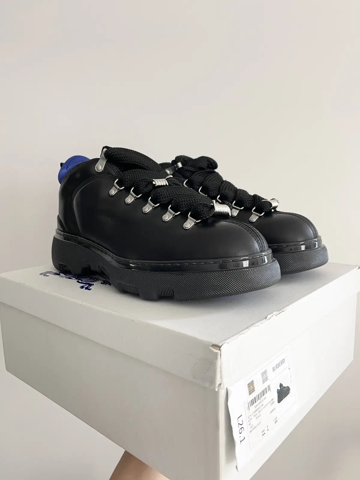 Burberry "Trek Boot" Leather Hiking Boots